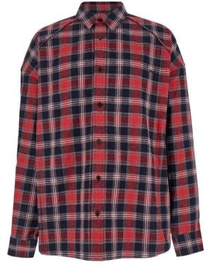 Juun.J Checked Shirt - Red