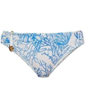Versace Pattern-Printed Swim Bottoms - Blue