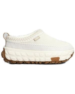 UGG Venture Daze Platform Contrast Stitched Slippers - White