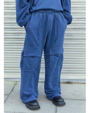 GREG ROSS Cargo Sweatpants - Blue