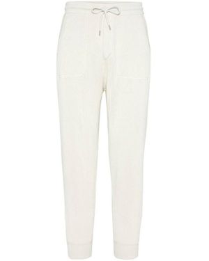 Brunello Cucinelli Drawstring Jogger Trousers - White