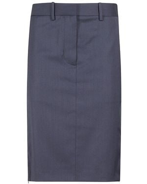 Helmut Lang Structured Sheath Skirt - Blue