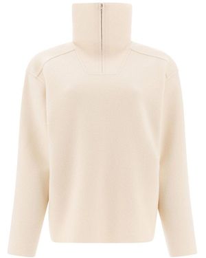 AURALEE High Neck Knitwear - Natural