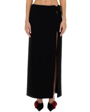 スカート Magda Butrym 03' Long Skirt With Maxi Side Split Magda Butrym 03' Long Skirt With Maxi Side Split in Black | Lyst