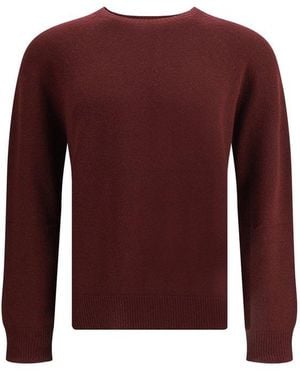 Jil Sander Crewneck Knitted Jumper - Red