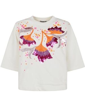 Essentiel Antwerp Hotanical Sequin Jumper - White