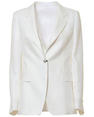 Tagliatore Single-Breasted Tailored Blazer - White