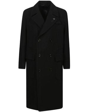Lardini Double-Breasted Tailored Coat - Black