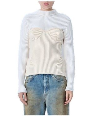 Jean Paul Gaultier Long-Sleeved Roll-Neck Sweater - Blue