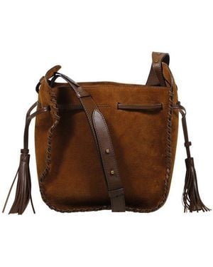 Isabel Marant Silao Tassel Detailed Bucket Bag - Brown