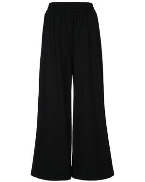 Harris Wharf London Wide Leg Trousers - Black