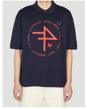 Fred Perry Graphic Polo Shirt - Blue
