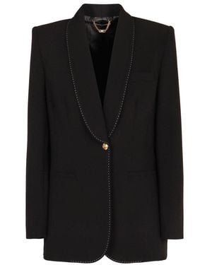 Elisabetta Franchi Single-Breasted Tailored Blazer - Black