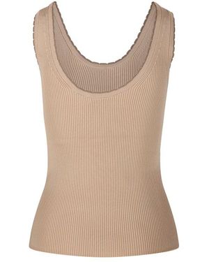 Zimmermann Acacia Knit Scoop Top in White | Lyst