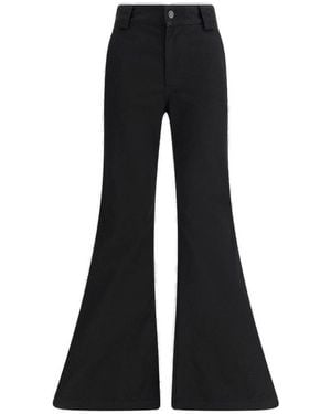 Balenciaga Mid-Waisted Flared Trousers - Black
