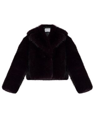 Stand Studio Samara Faux Fur Jacket - Black