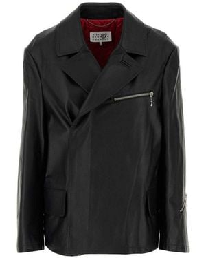 MM6 by Maison Martin Margiela Leather Jacket - Black