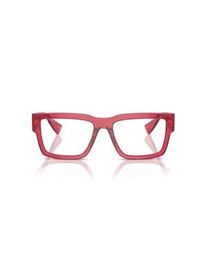 Miu Miu Rectangular Frame Glasses - Red