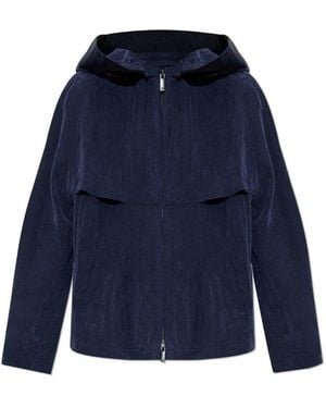 Emporio Armani Hooded Zip-Up Jacket - Blue