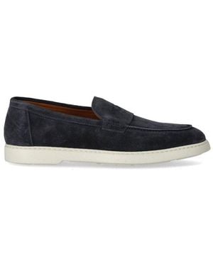 Doucal's Stitched Slip-On Loafers - Black