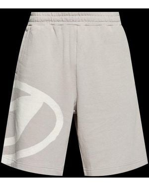 DIESEL Crow-Bleach Elastic Waist Shorts - Black