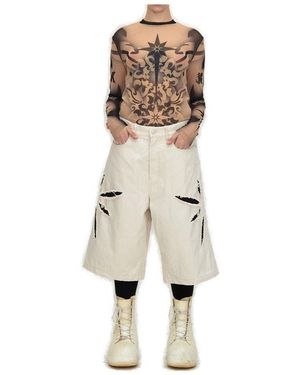 Kusikohc Tatto Graphic Printed Top - Natural
