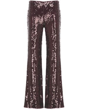 ROTATE BIRGER CHRISTENSEN Sequins Low Waist Pants - Red