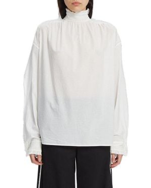 Ann Demeulemeester Long-Sleeved Ruffle Detailed Shirt - White