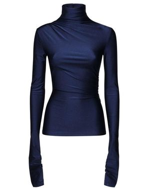 ANDAMANE Oleandra Turtleneck Top - Blue