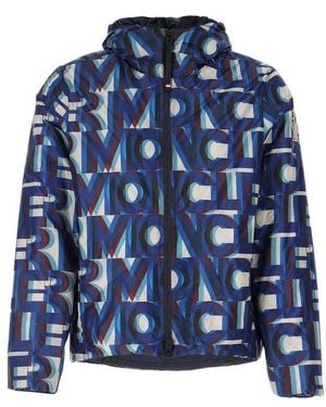 Moncler Cillian Logo Hooded Jacket - Blue