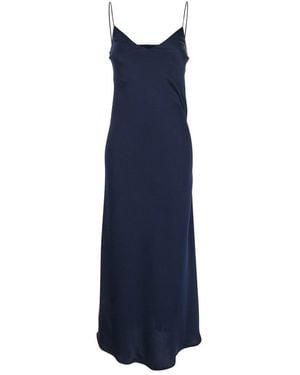 Plain Dress With Thin Straps For - Blue