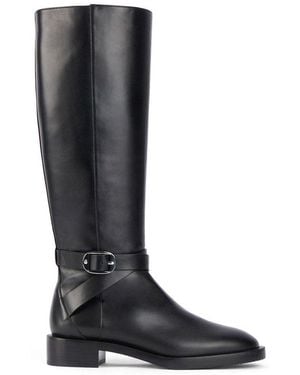 Stuart Weitzman Bella Round Toe Boots - Black