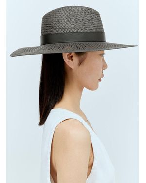 Max Mara Paper Yarn Wide-Brim Hat - Grey