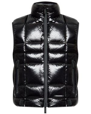 DSquared² Stand Up Collar Down Gilet - Black