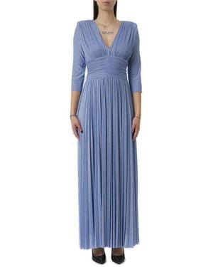 Liu Jo Long Pleated Dress - Blue
