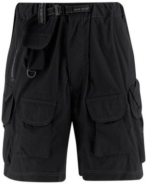 and wander Belted Cargo Shorts - Black