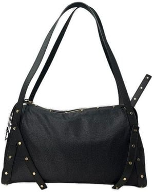 Borbonese Borsa Bauletto Medium Shoulder Bag - Black