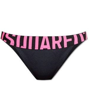 DSquared² Logo Bikini Briefs - Red