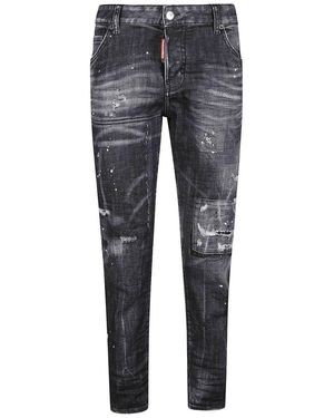 デニム・ジーパン Dsquared2 9 To 5 Distressed Low Rise Jeans DSQUARED2 9 To 5 Distressed Low Rise Jeans - Pants - BeyondStyle