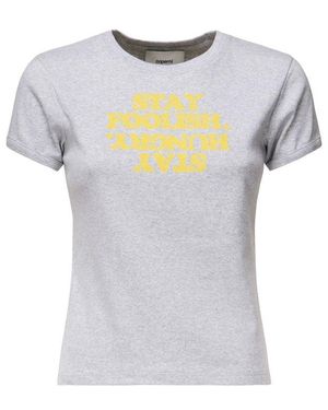 Coperni T-Shirt With Print - Gray