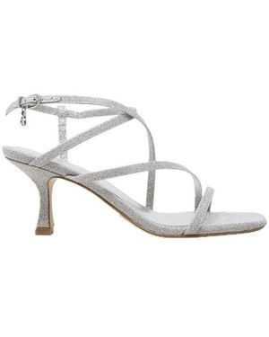 Guess Strap Detailed Glittered Sandals - White