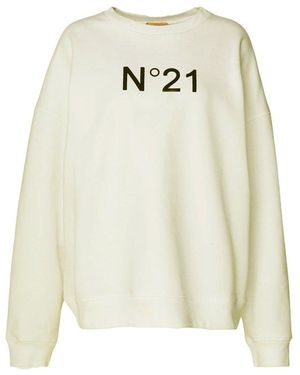 N°21 Girls Yellow Logo Sweatshirt | Junior Couture USA