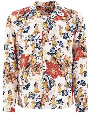 Toyo Enterprise Hawaiian Print Shirt - White