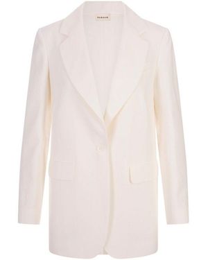 P.A.R.O.S.H. Collared Buttoned Jacket - White