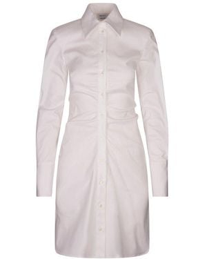 Alexander McQueen Button-detailed Long-sleeve Dress - White