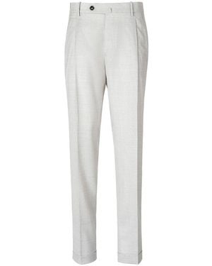 Berwich Barberlux Pleated Trousers - Grey