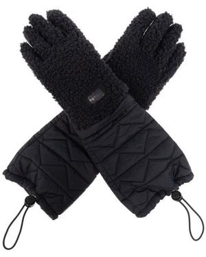 UGG Drawstring Trim Gloves - Black