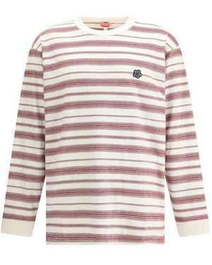 KENZO Striped Crewneck T-Shirt - White