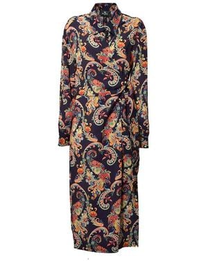 Etro Paisley-Print Cady Midi Dress - Multicolour