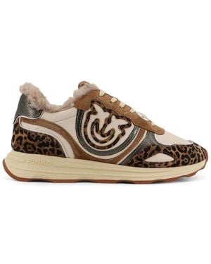 Pinko Zoe 01 Lace-Up Trainers - Brown